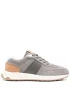 Tod's Suede Leather Sneakers In Gray