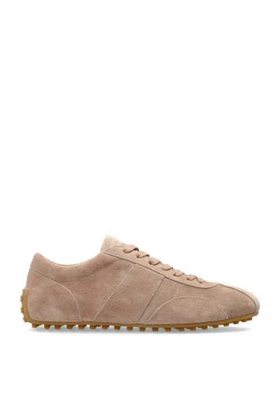 Tod's Suede Leather Sneakers In Pink