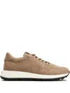 Tod's Suede Rubber Sole Sneakers In Sand