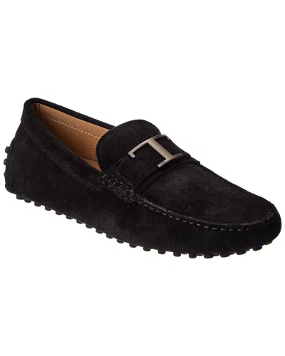 Tod's Suede Loafer In Black