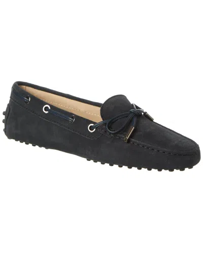 Tod's Suede Loafer In Blue