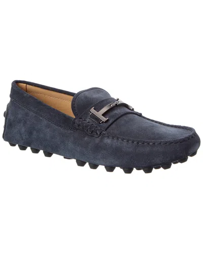 Tod's Suede Loafer In Blue