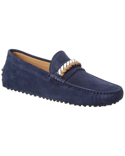 Tod's Suede Loafer In Blue