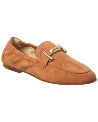 Tod's Suede Loafer In Brown