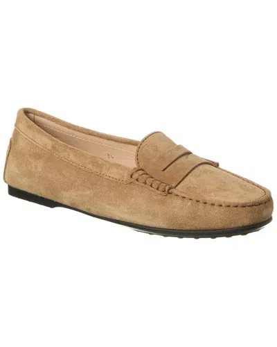 Tod's Suede Loafer In Brown