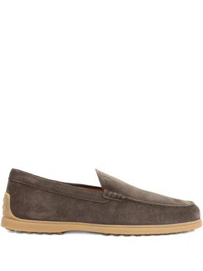 Tod's Suede Loafer In Brown