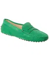 Tod's Suede Loafer In Green