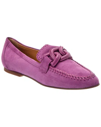 Tod's Suede Loafer In Purple