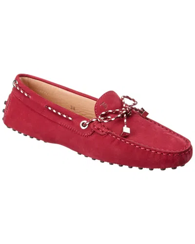 Tod's Suede Loafer In Animal Print