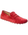 Tod's Suede Loafer In Red