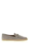Tod's Suede Loafers Rubber Sole Gold-tone Hardware