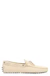 Tod's Suede Loafers In Ecru