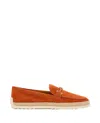 Tod's Gomma Espadrilles Aus Leder In Orange