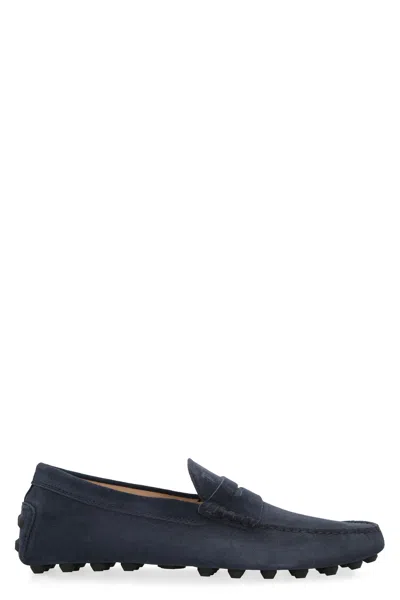 Tod's Suede Moccasin Moccasin In Blue