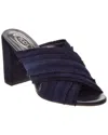 Tod's Suede Mule In Blue