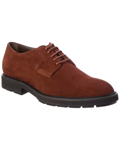 Tod's Suede Oxford In Brown
