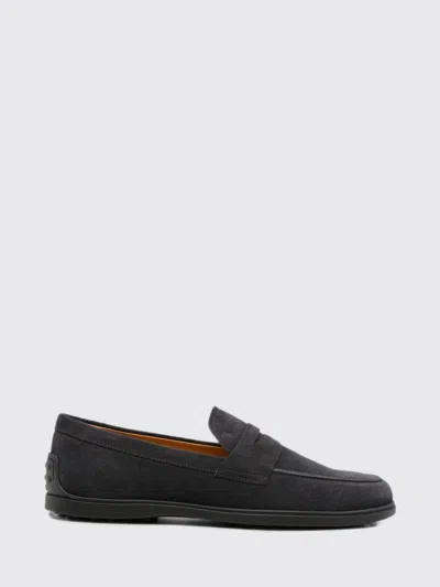 Tod's Suede Penny Loafers With T Timeless Logo In Red