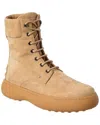 Tod's Suede Platform Boot In Brown