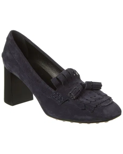 Tod's Suede Pump In Blue