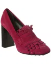 Tod's Suede Pump In Pink