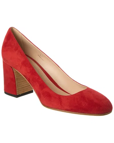 Tod's Suede Pump In Red