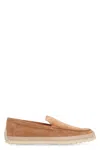 Tod's Suede Slipper Loafers In Brown