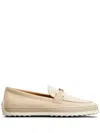 Tod's Suede Slipper Loafers With Double T Ring Accessory Shoes