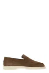 Tod's Suede Slipper Loafers In Brown