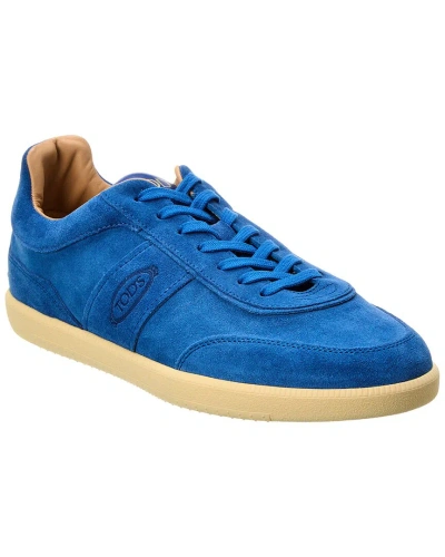 Tod's Suede Sneaker In Blue