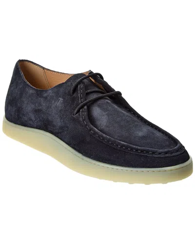 Tod's Suede Sneaker In Blue