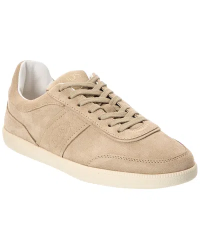 Tod's Logo Leather Sneaker In White