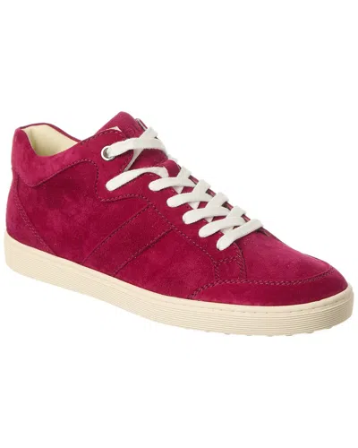 Tod's Suede Sneaker In Pink