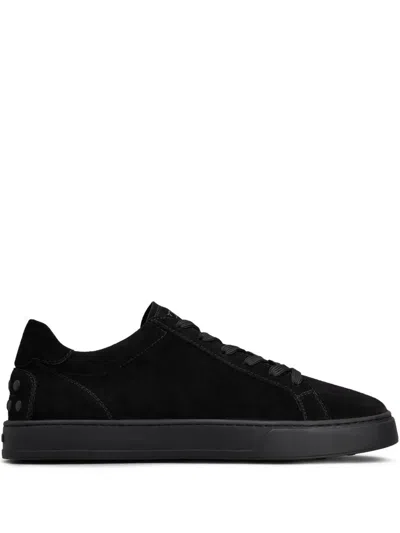 Tod's Brown Suede Sneakers In Black