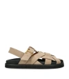 TOD'S TOD'S SUEDE T TIMELESS SANDALS