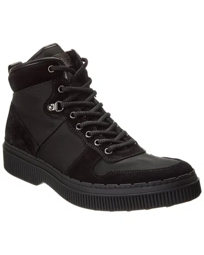 Tod's Suede-trim Boot In Black