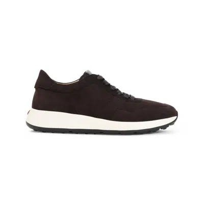 Tod's Suede Upper Sneakers With Contemporary Design In Black
