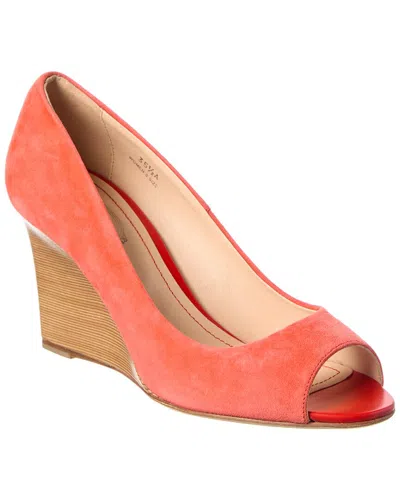 Tod's Suede Wedge Sandal In Orange