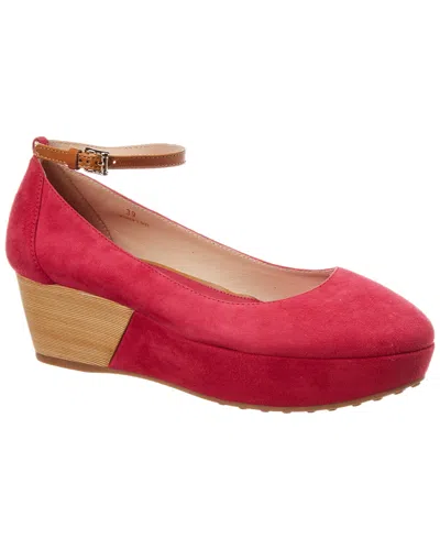 TOD'S TOD’S SUEDE WEDGE BALLERINA FLAT