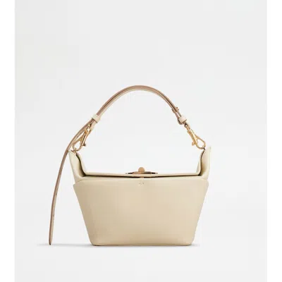 Tod's T-box Bag In Leather Mini In White
