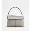 Tod's T Case Bauletto In Leather Small In Gray