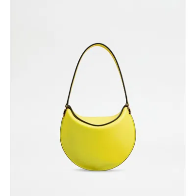 Tod's T Case Hobo Bag In Leather Micro In Yellow