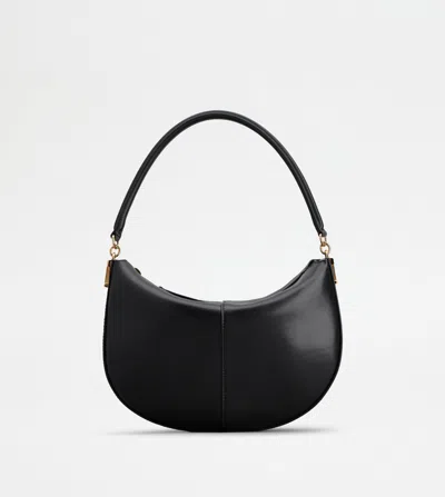Tod's T Case Hobo Bag In Leather Mini In Black