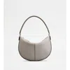 Tod's T Case Hobo Bag In Leather Mini In Gray