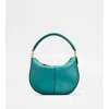 Tod's T Case Hobo Bag In Leather Mini In Blue