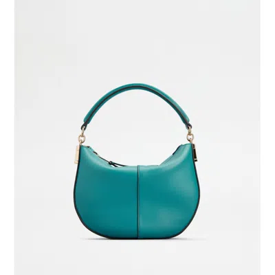 Tod's T Case Hobo Bag In Leather Mini In Green