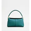 Tod's T Case Shoulder Bag In Leather Mini In Green
