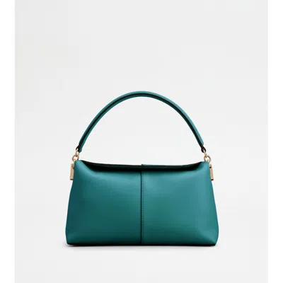 Tod's T Case Shoulder Bag In Leather Mini In Green