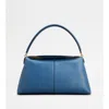 Tod's T Case Shoulder Bag In Leather Small In Blue