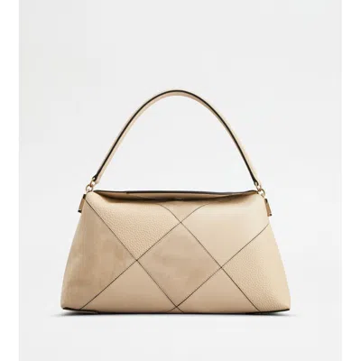Tod's T Case Tote Messenger Bag In Leather Small In Brown