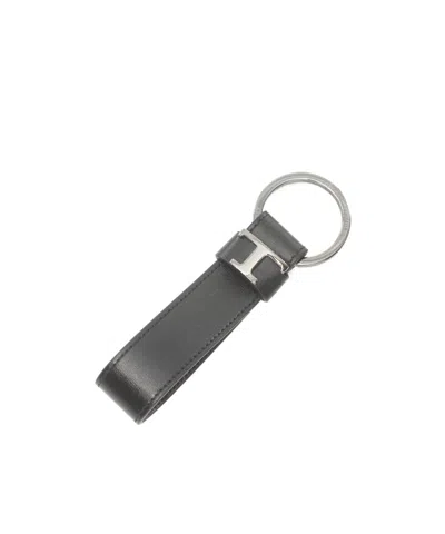Tod's T Logo Keychain In Black